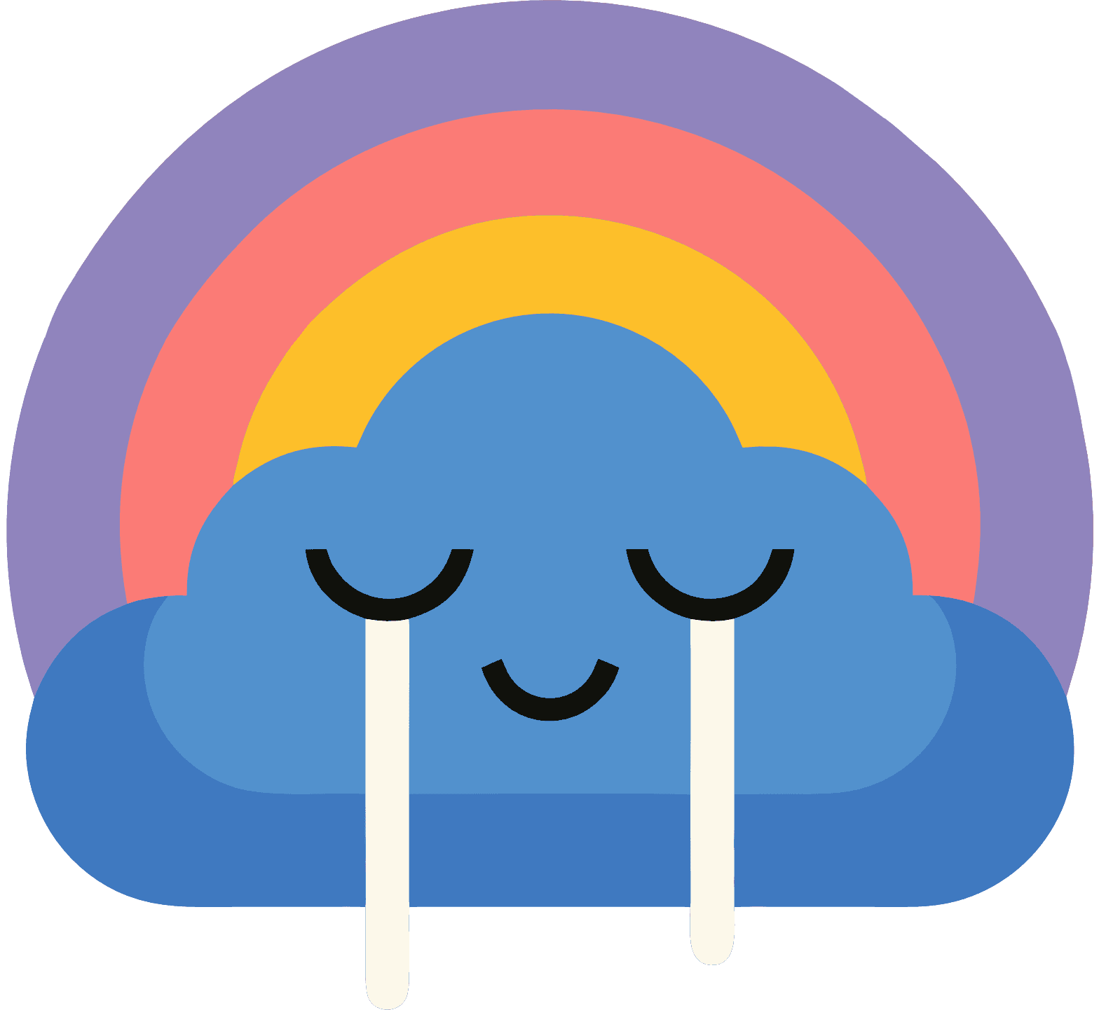 tearcatch - crying cloud with rainbow